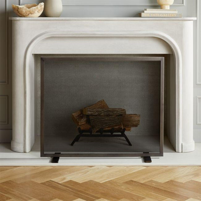 Brass Fireplace Screen + Reviews | CB2