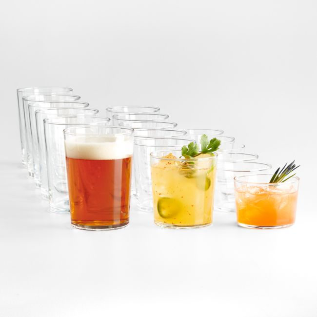 Bodega Mixed Glasses, Set of 18 + Reviews