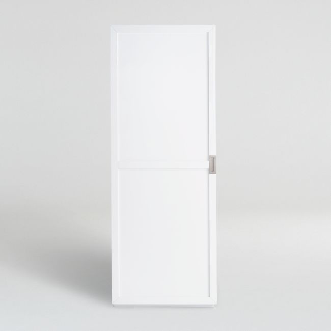 Aspect White Modular Bookcase with Wood Door | Crate & Barrel