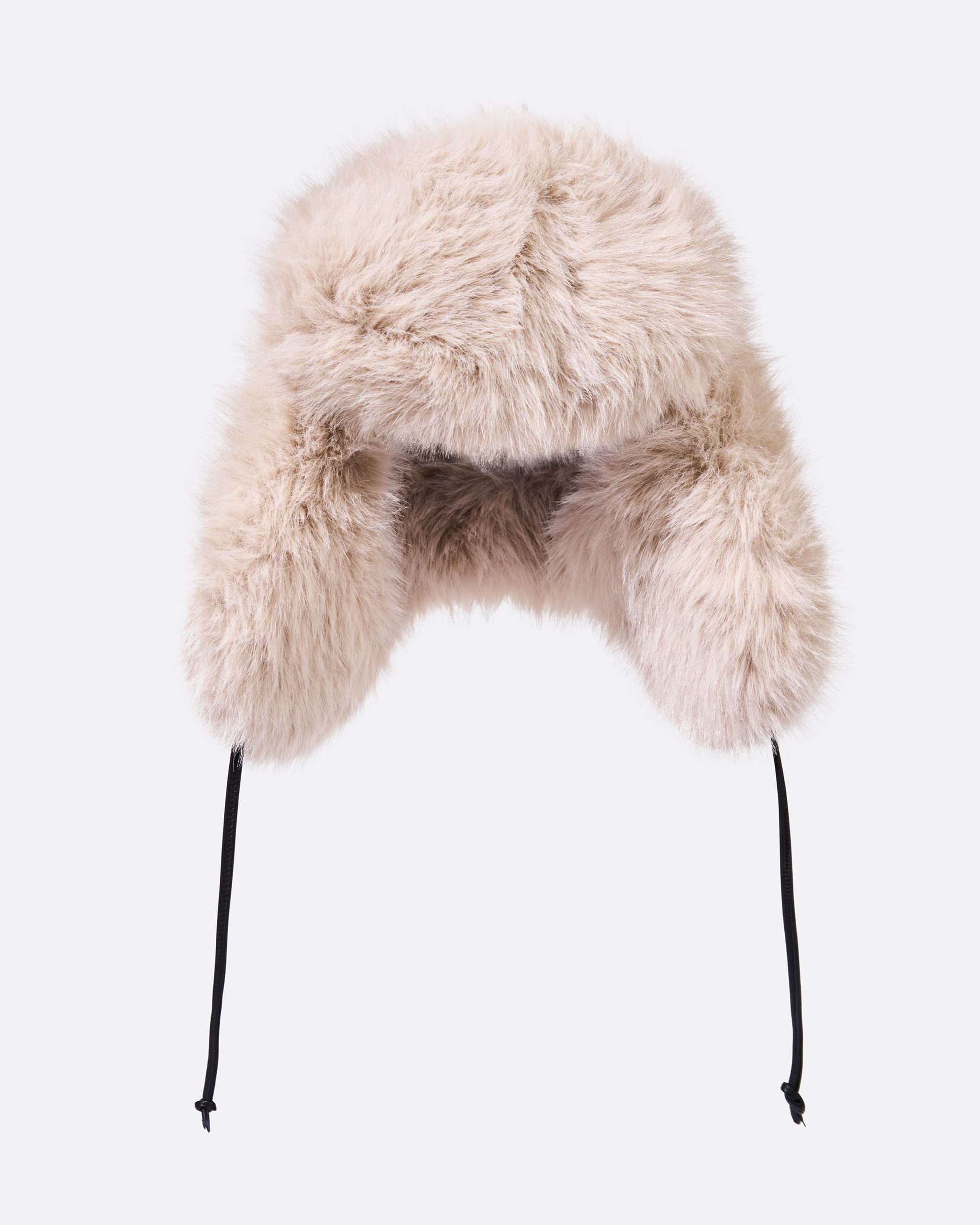 KGM Accessories Nieuwe Super Donzige Trapper Hoed Zachte Fluffy Faux Bont Hoed - Winterhoeden voor Dames en Heren, Zwart, One size